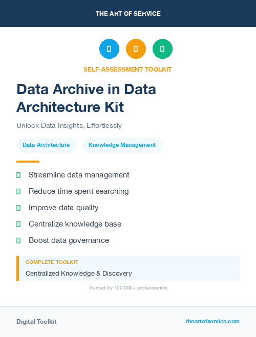 Data Archive in Data Architecture Kit