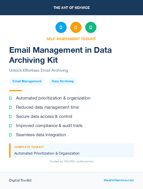 Email Management in Data Archiving Kit