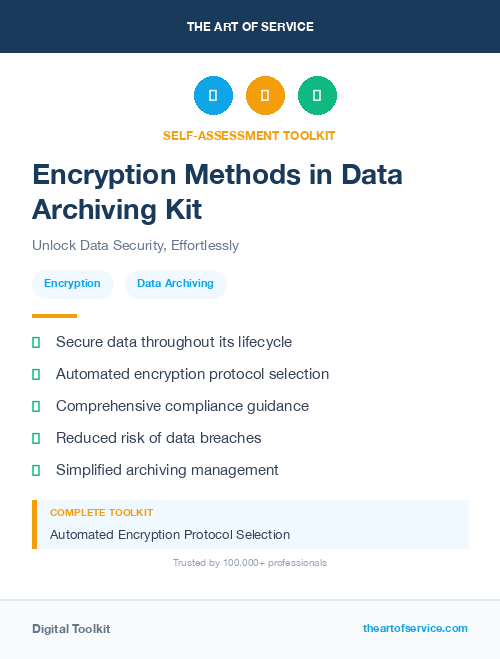 Encryption Methods in Data Archiving Kit