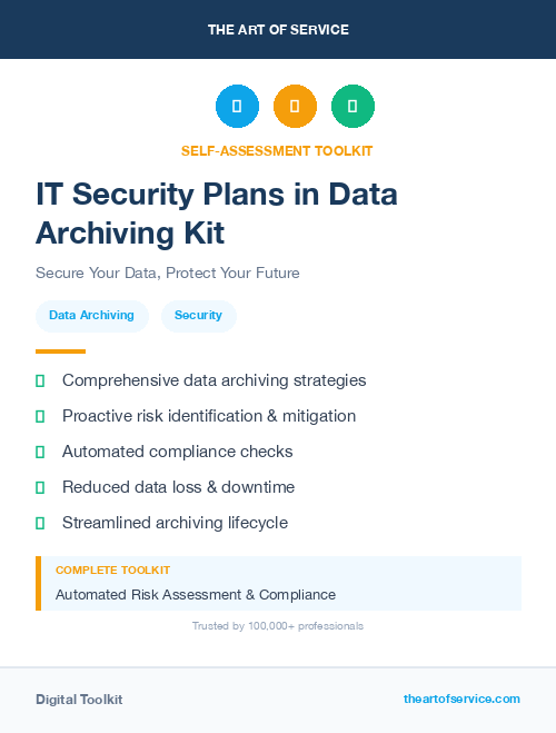 IT Security Plans in Data Archiving Kit