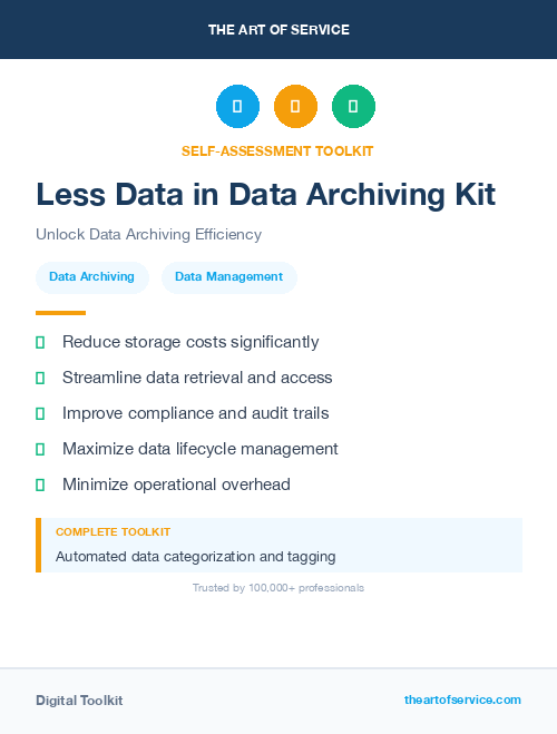 Less Data in Data Archiving Kit