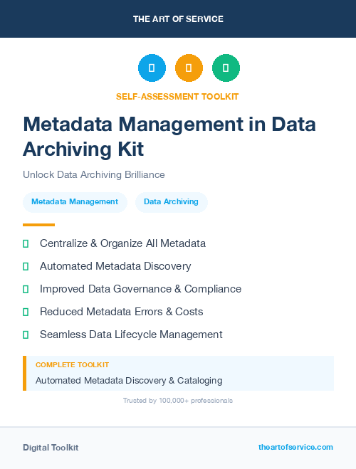 Metadata Management in Data Archiving Kit