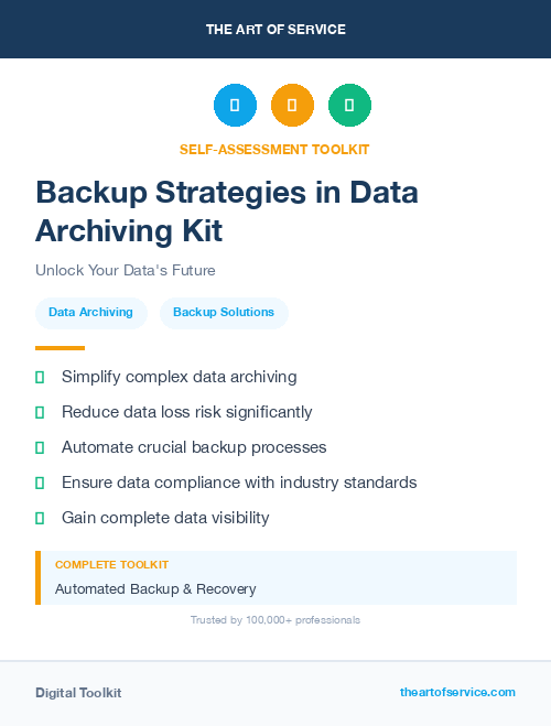 Backup Strategies in Data Archiving Kit