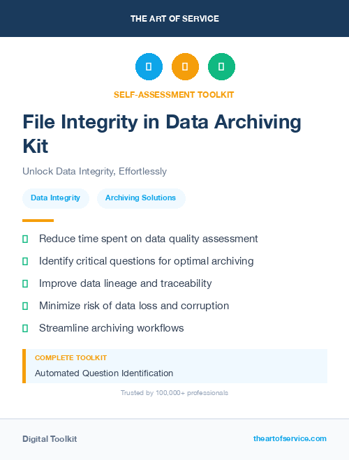 File Integrity in Data Archiving Kit