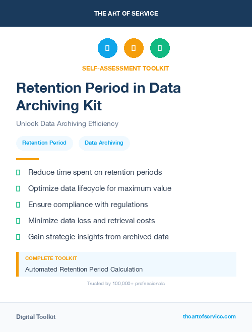 Retention Period in Data Archiving Kit
