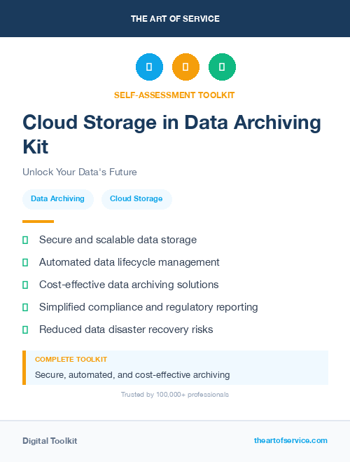 Cloud Storage in Data Archiving Kit