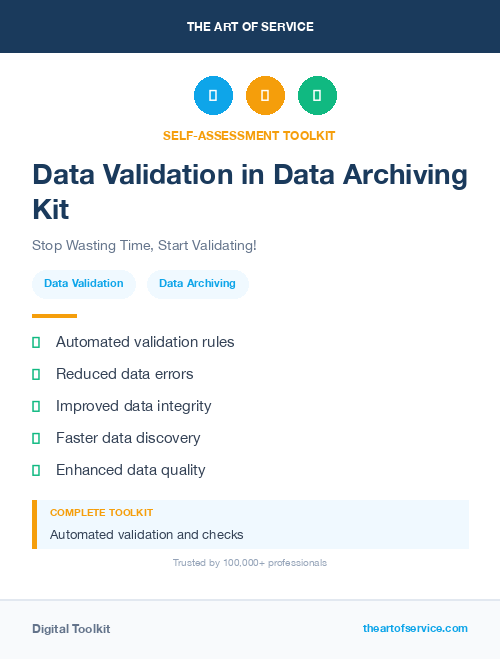Data Validation in Data Archiving Kit
