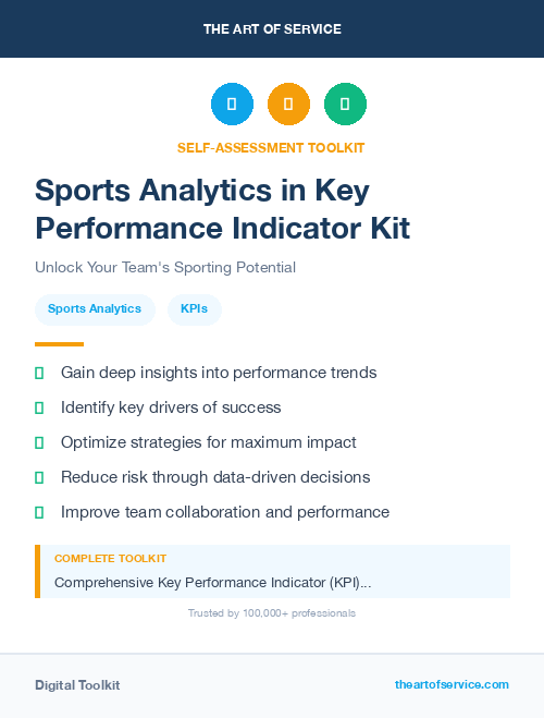 Sports Analytics in Key Performance Indicator Kit