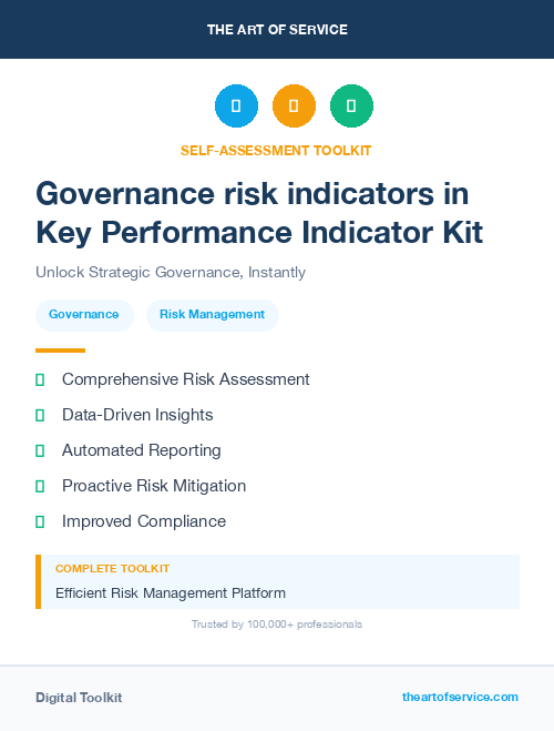 Governance risk indicators in Key Performance Indicator Kit