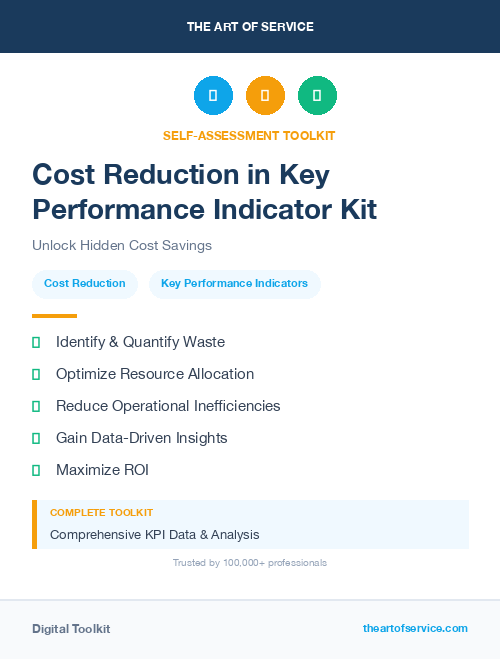 Cost Reduction in Key Performance Indicator Kit