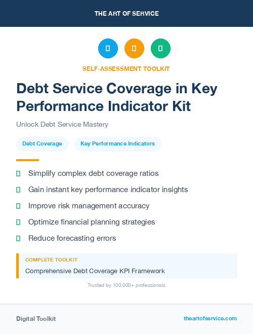 Debt Service Coverage in Key Performance Indicator Kit