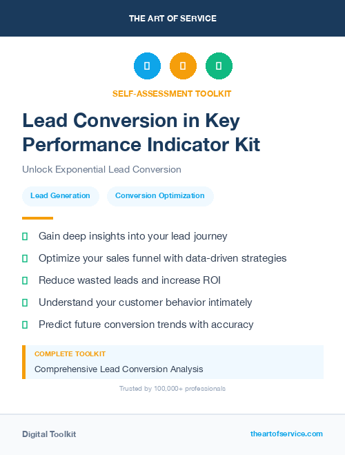 Lead Conversion in Key Performance Indicator Kit