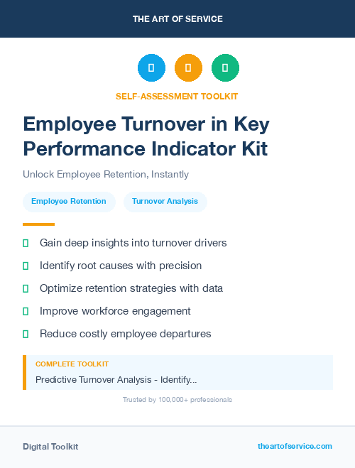 Employee Turnover in Key Performance Indicator Kit