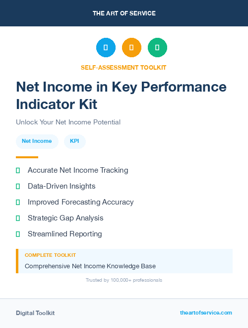 Net Income in Key Performance Indicator Kit