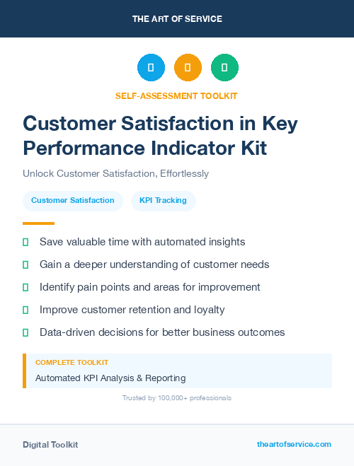 Customer Satisfaction in Key Performance Indicator Kit