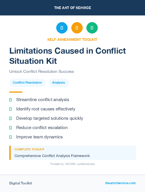 Limitations Caused in Conflict Situation Kit