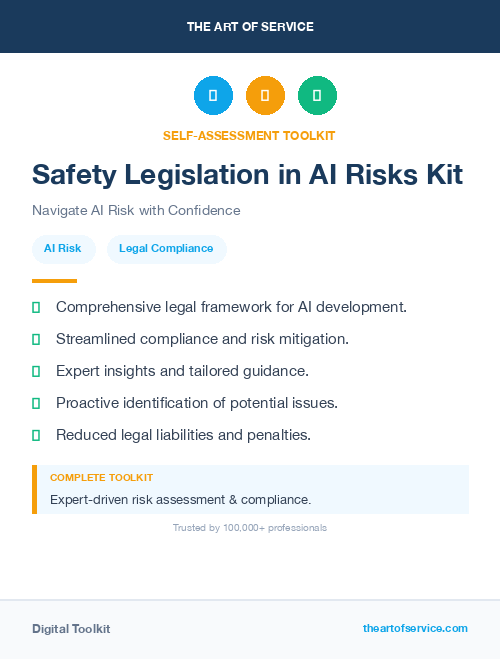 Safety Legislation in AI Risks Kit