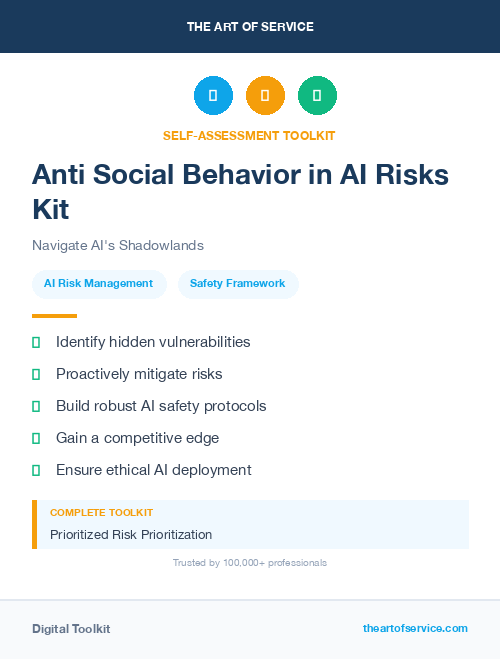 Anti Social Behavior in AI Risks Kit