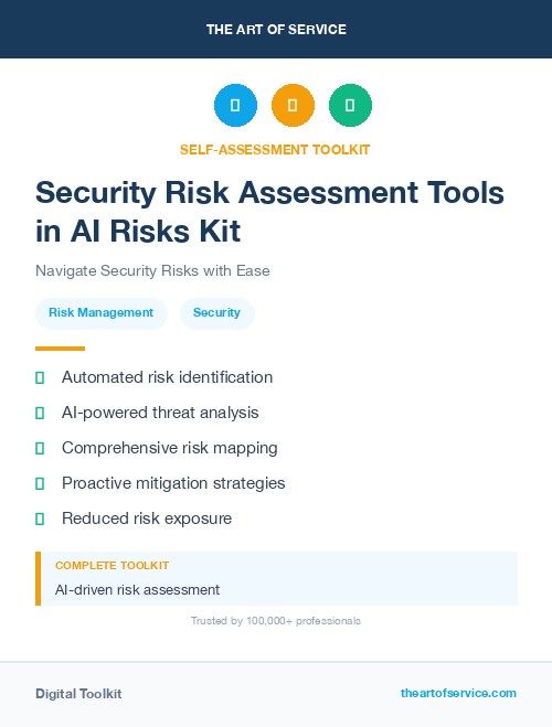 Security Risk Assessment Tools in AI Risks Kit