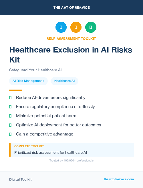 Healthcare Exclusion in AI Risks Kit