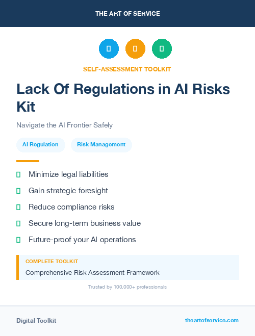 Lack Of Regulations in AI Risks Kit