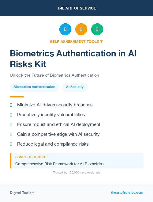 Biometrics Authentication in AI Risks Kit