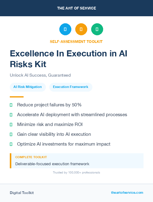 Excellence In Execution in AI Risks Kit