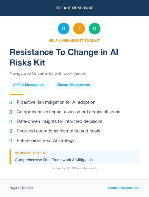 Resistance To Change in AI Risks Kit