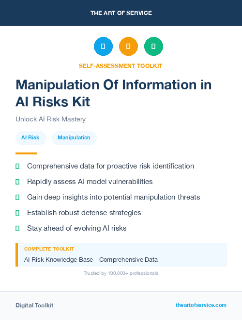 Manipulation Of Information in AI Risks Kit