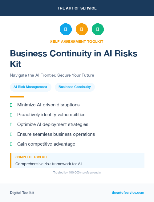 Business Continuity in AI Risks Kit