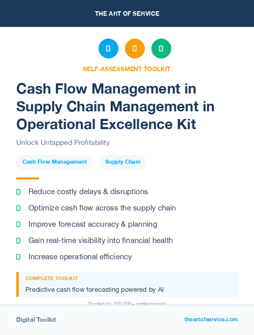 Cash Flow Management in Supply Chain Management in Operational Excellence Kit
