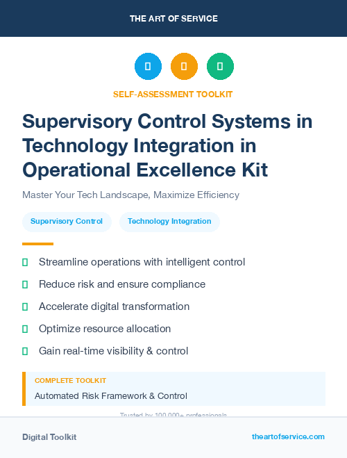 Supervisory Control Systems in Technology Integration in Operational Excellence Kit