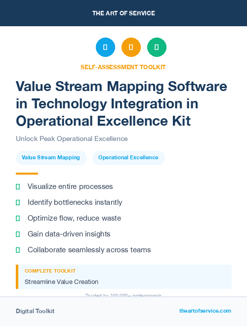 Value Stream Mapping Software in Technology Integration in Operational Excellence Kit