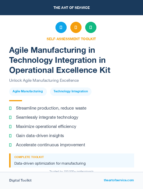 Agile Manufacturing in Technology Integration in Operational Excellence Kit