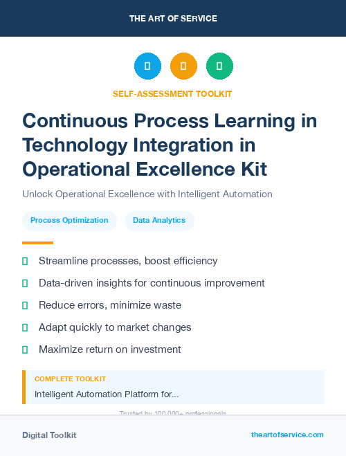 Continuous Process Learning in Technology Integration in Operational Excellence Kit