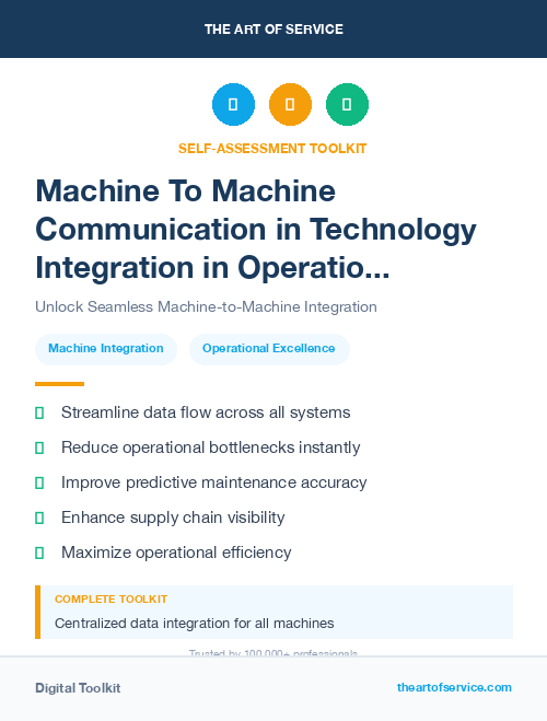 Machine To Machine Communication in Technology Integration in Operational Excellence Kit