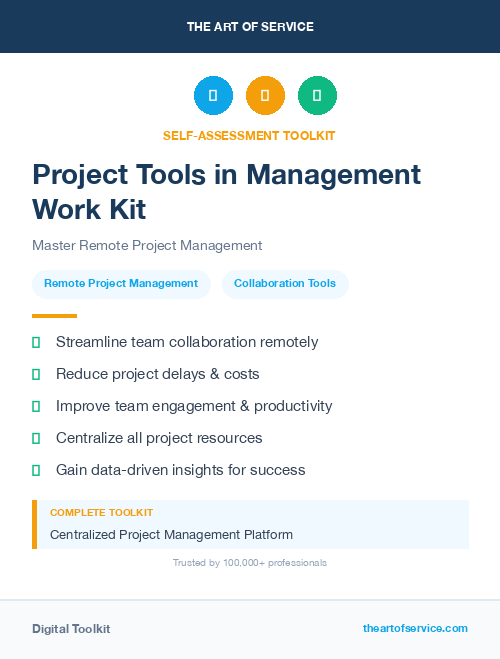Project Tools in Management Work Kit