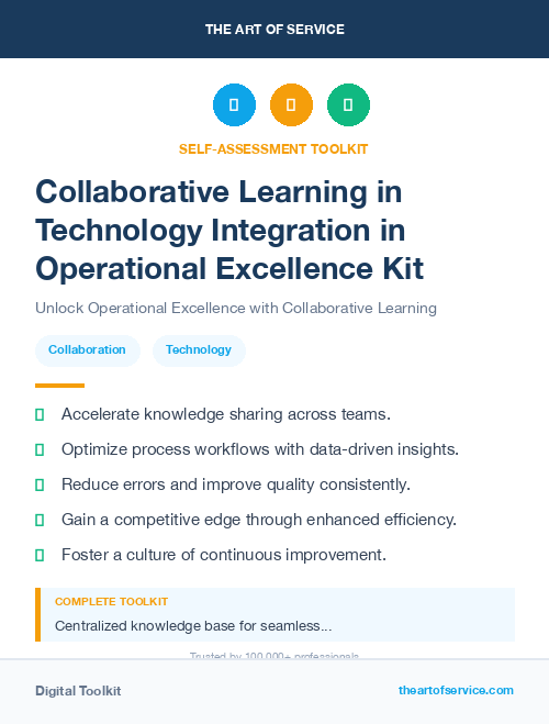 Collaborative Learning in Technology Integration in Operational Excellence Kit