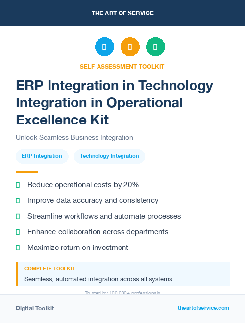 ERP Integration in Technology Integration in Operational Excellence Kit