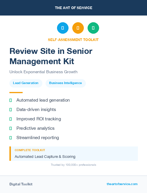Review Site in Senior Management Kit