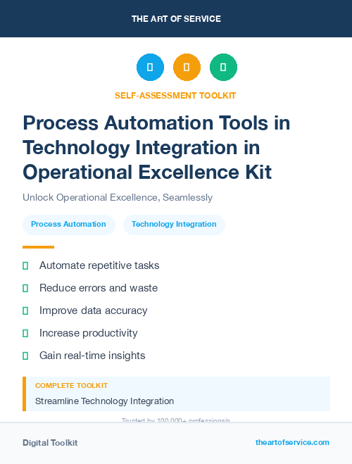 Process Automation Tools in Technology Integration in Operational Excellence Kit