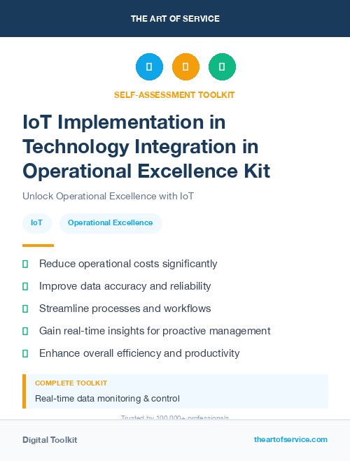 IoT Implementation in Technology Integration in Operational Excellence Kit