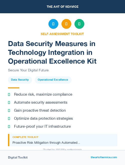 Data Security Measures in Technology Integration in Operational Excellence Kit