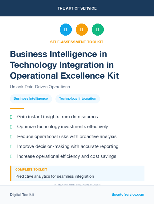 Business Intelligence in Technology Integration in Operational Excellence Kit