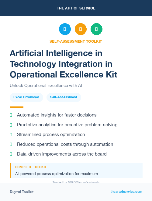 Artificial Intelligence in Technology Integration in Operational Excellence Kit