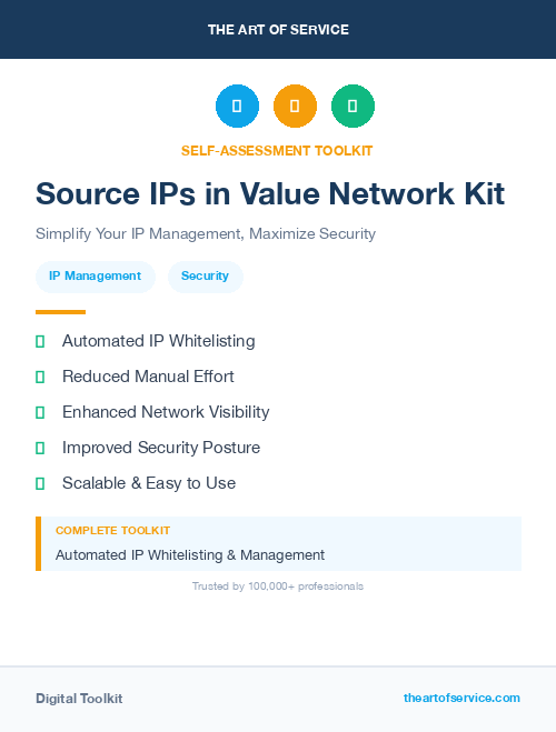 Source IPs in Value Network Kit