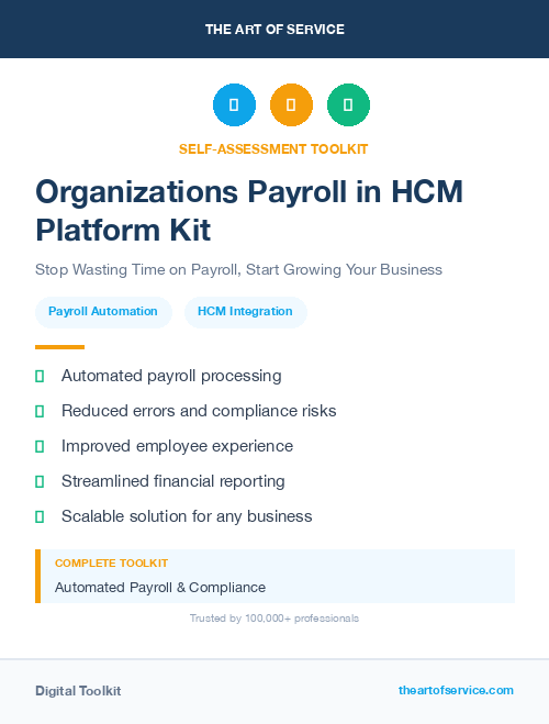 Organizations Payroll in HCM Platform Kit