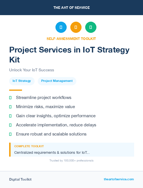 Project Services in IoT Strategy Kit