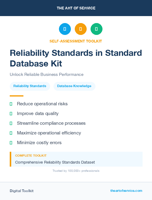 Reliability Standards in Standard Database Kit