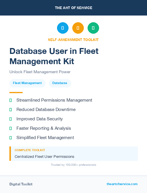 Database User in Fleet Management Kit